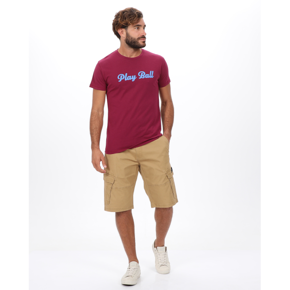 Ανδρική cargo βερμούδα VAN HIPSTER 72246 μπεζ Ανδρικά