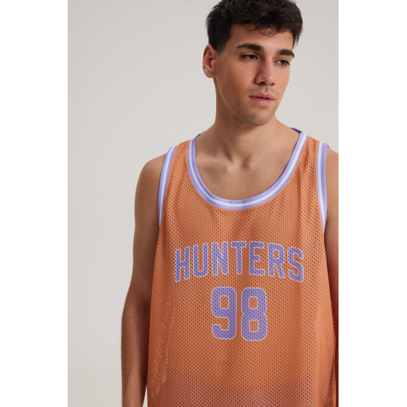 Ανδρική αμάνικη μπλούζα BLUE HUNTER 001020216 JERSEY TANK πορτοκαλί