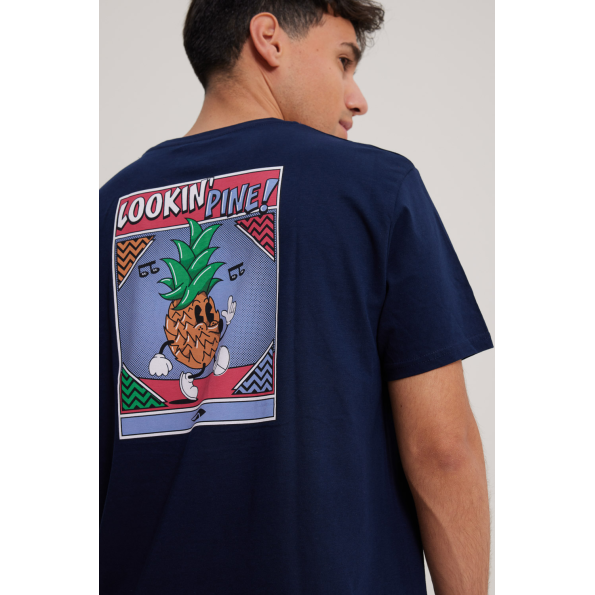 Unisex t-shirt BLUE HUNTER 003010108 LOOKING PINE T-SHIRT μπλε Ανδρικά
