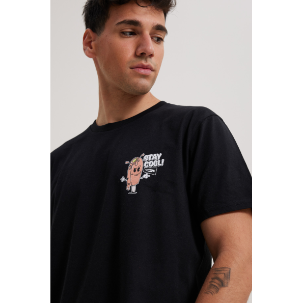 Unisex t-shirt BLUE HUNTER 003010201 STAY COOL T-SHIRT μαύρο Ανδρικά