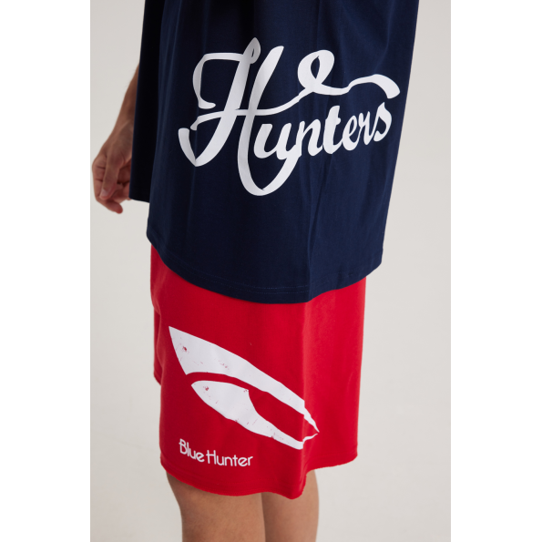 Unisex t-shirt BLUE HUNTER 003010508 HUNTERS CLUB T-SHIRT μπλε Ανδρικά