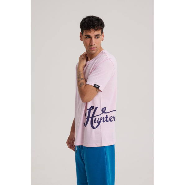 Unisex t-shirt BLUE HUNTER 003010512 HUNTERS CLUB T-SHIRT ροζ Ανδρικά