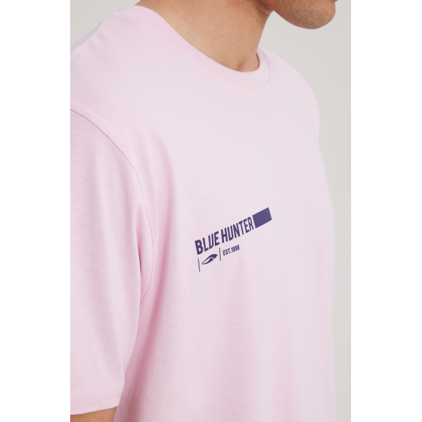Unisex t-shirt BLUE HUNTER 003010512 HUNTERS CLUB T-SHIRT ροζ Ανδρικά