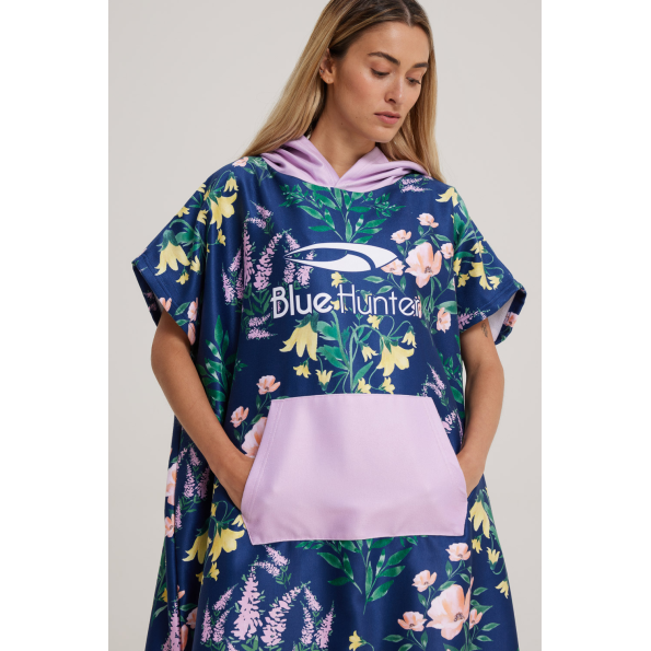 Unisex πόντσο παραλίας BLUE HUNTER 003430300 μπλε μοβ Ανδρικά
