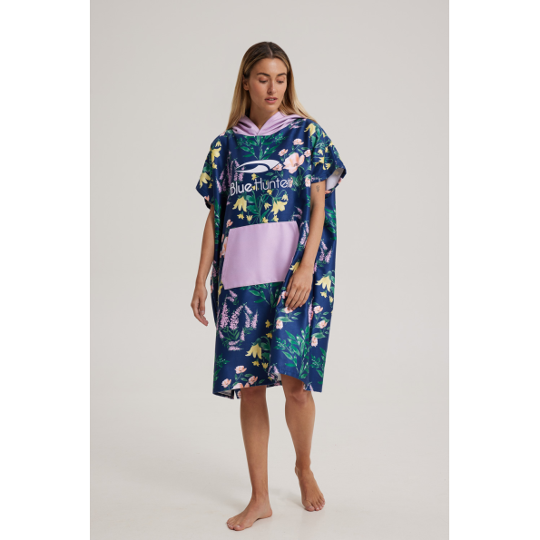 Unisex πόντσο παραλίας BLUE HUNTER 003430300 μπλε μοβ Ανδρικά