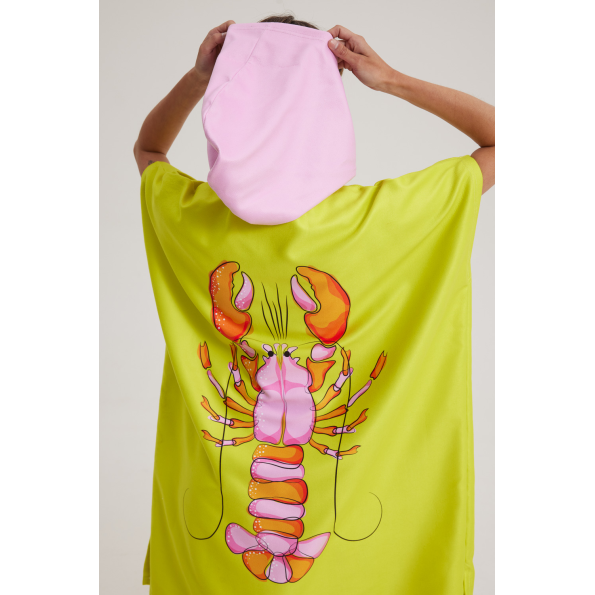 Unisex πόντσο παραλίας BLUE HUNTER 003430500 PONCHO LOBSTER πράσινο Ανδρικά