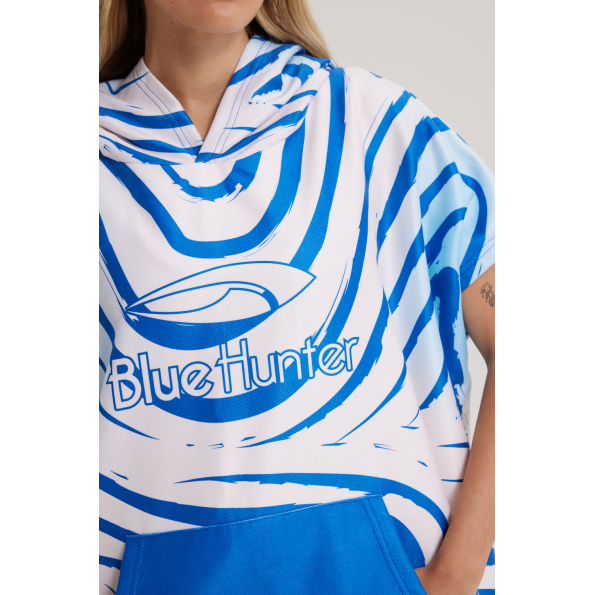 Unisex πόντσο παραλίας BLUE HUNTER 003430600 λευκό μπλε Ανδρικά
