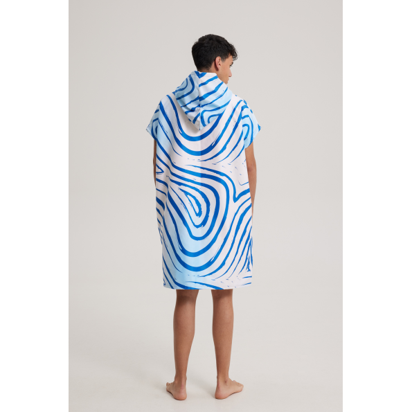 Unisex πόντσο παραλίας BLUE HUNTER 003430600 λευκό μπλε Ανδρικά