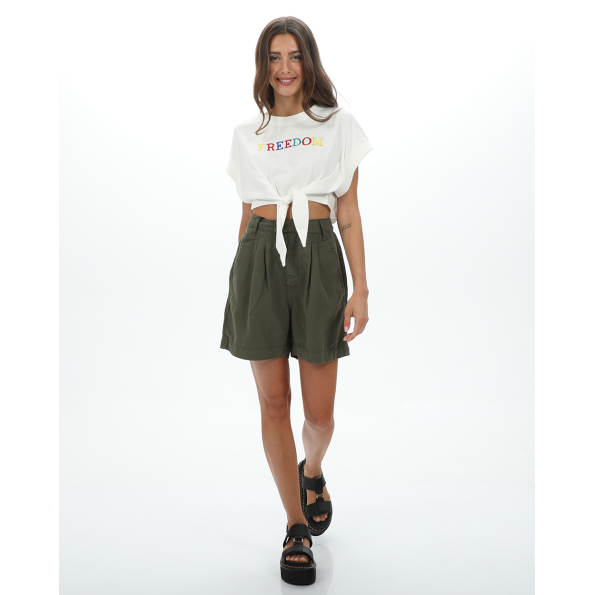 Γυναικείο σορτς STAFF JEANS 5-911.162.9.047 Ralita χακί Γυναικεία