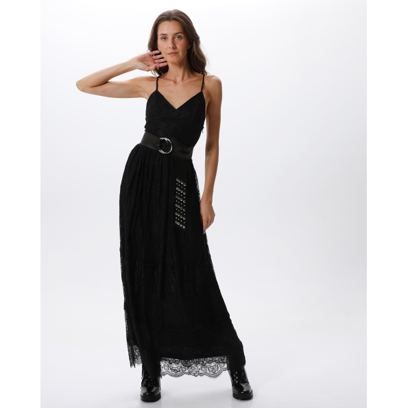 Γυναικείο maxi φόρεμα ALE 8917453 μαύρο Γυναικεία