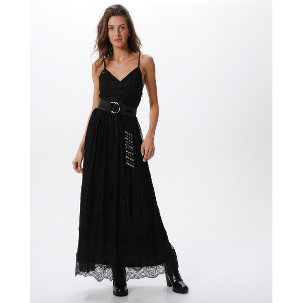 Γυναικείο maxi φόρεμα ALE 8917453 μαύρο Γυναικεία