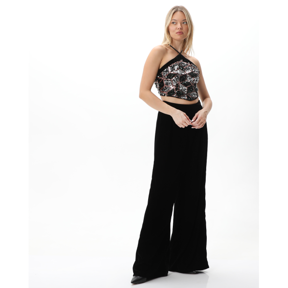 Γυναικείο cropped τοπ ATTRATIVO 92304394 μαύρο Γυναικεία