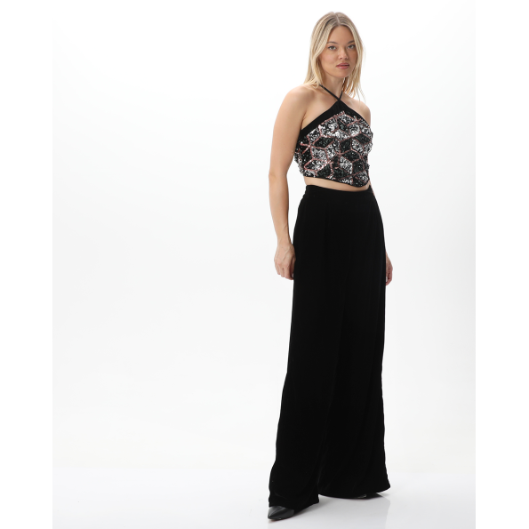 Γυναικείο cropped τοπ ATTRATIVO 92304394 μαύρο Γυναικεία