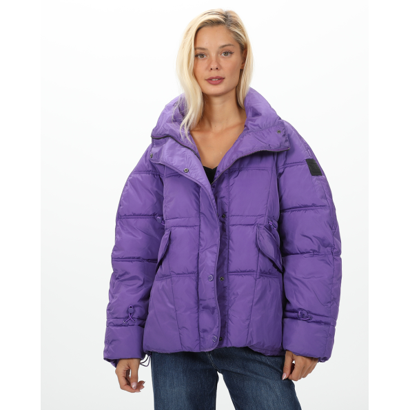 Γυναικείο puffer μπουφάν ALE 8917525 μοβ