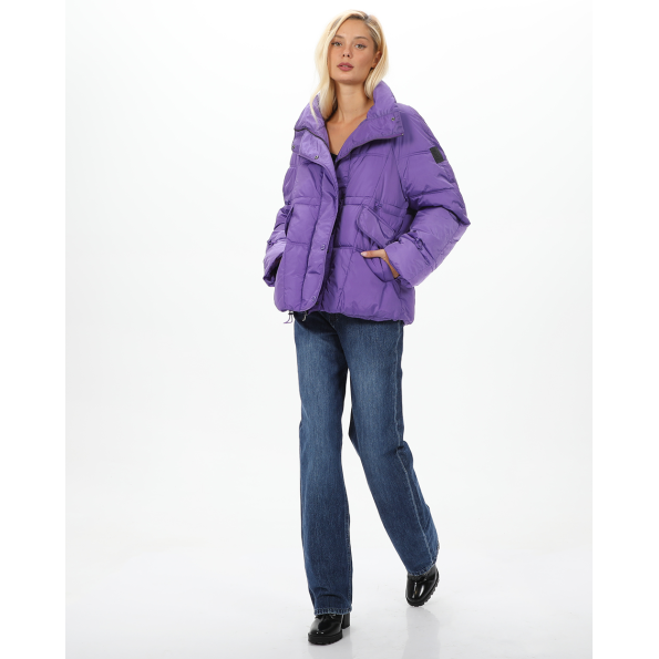 Γυναικείο puffer μπουφάν ALE 8917525 μοβ Γυναικεία