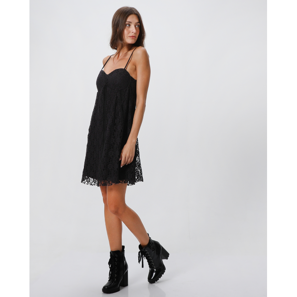 Γυναικείο mini φόρεμα ATTRATTIVO 9917927 μαύρο Γυναικεία