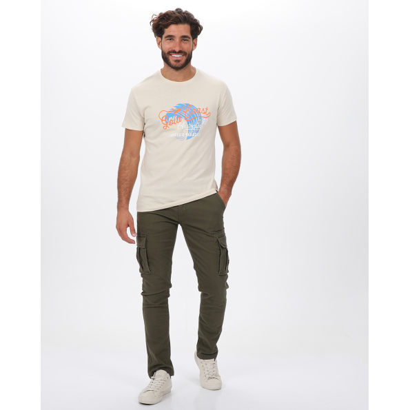 Ανδρικό t-shirt VAN HIPSTER72166 εκρού Ανδρικά