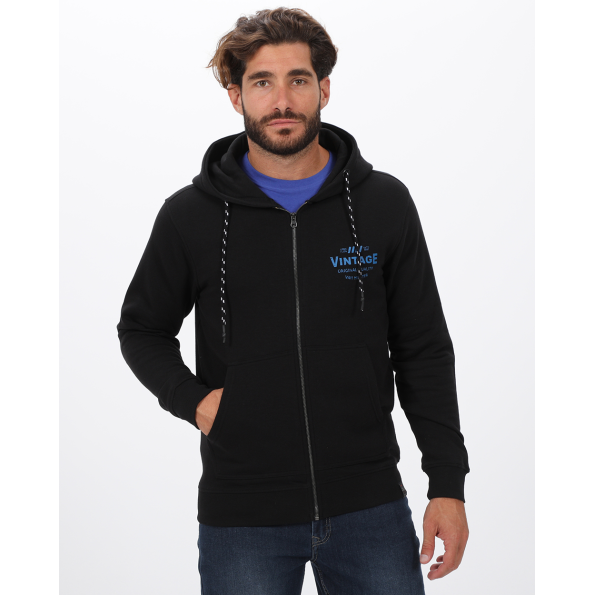 Ανδρική φούτερ ζακέτα VAN HIPSTER 72206 μαύρη