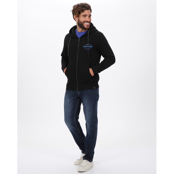 Ανδρική φούτερ ζακέτα VAN HIPSTER 72206 μαύρη Ανδρικά