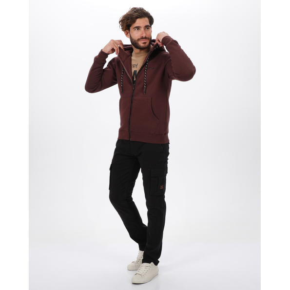 Ανδρική φούτερ ζακέτα VAN HIPSTER 72077 μπορντό Ανδρικά