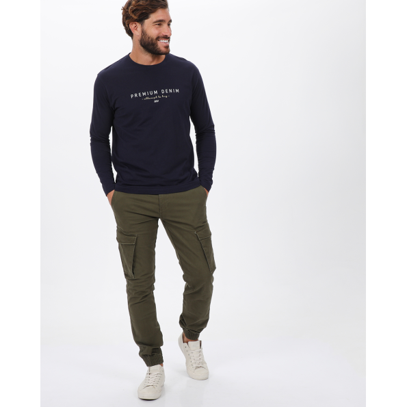 Ανδρικό cargo παντελόνι VAN HIPSTER 72195 χακί  Ανδρικά