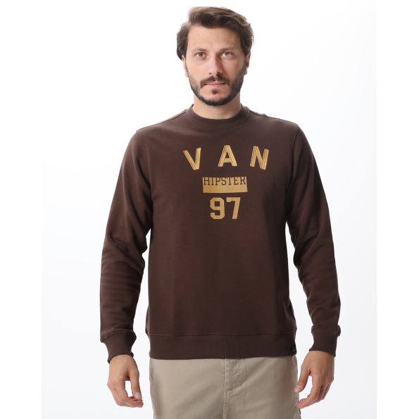 Ανδρική φούτερ μπλούζα VAN HIPSTER 72201 καφέ