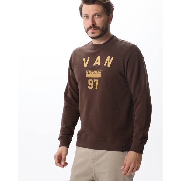 Ανδρική φούτερ μπλούζα VAN HIPSTER 72201 καφέ Ανδρικά