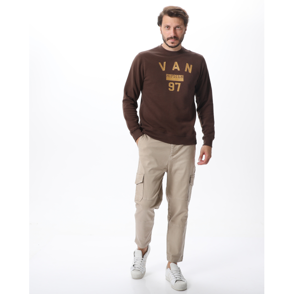 Ανδρική φούτερ μπλούζα VAN HIPSTER 72201 καφέ Ανδρικά
