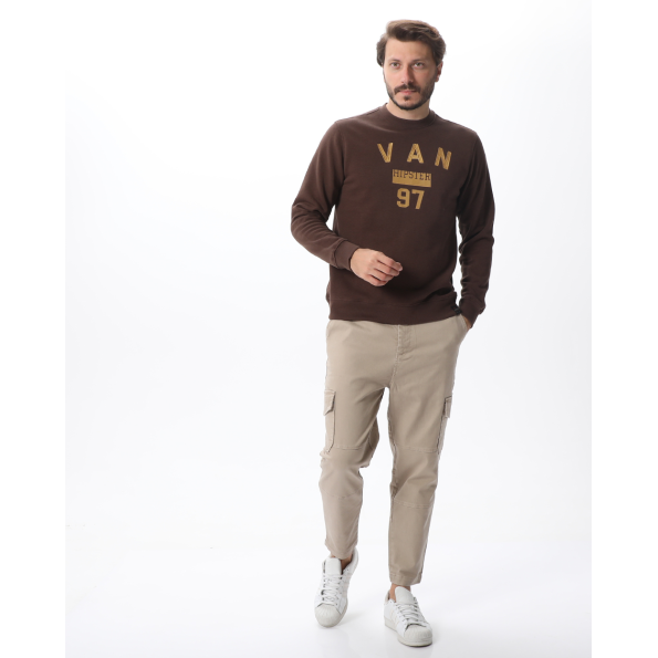 Ανδρική φούτερ μπλούζα VAN HIPSTER 72201 καφέ Ανδρικά