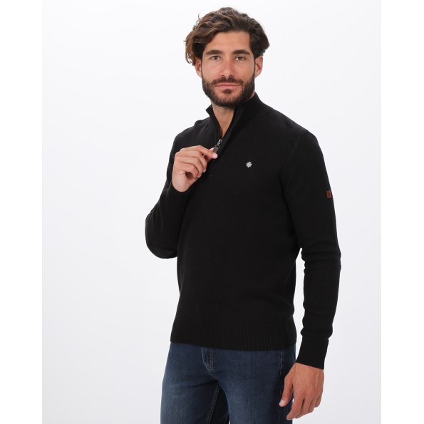 Ανδρική πλεκτή μπλούζα DORS 1235017.C05 μαύρη Ανδρικά