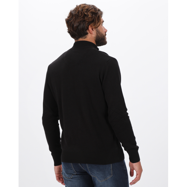 Ανδρική πλεκτή μπλούζα DORS 1235017.C05 μαύρη Ανδρικά