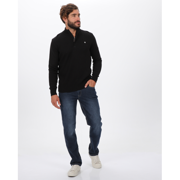 Ανδρική πλεκτή μπλούζα DORS 1235017.C05 μαύρη Ανδρικά