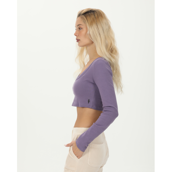 Γυναικείο cropped top SUGARFREE 23832080 μοβ