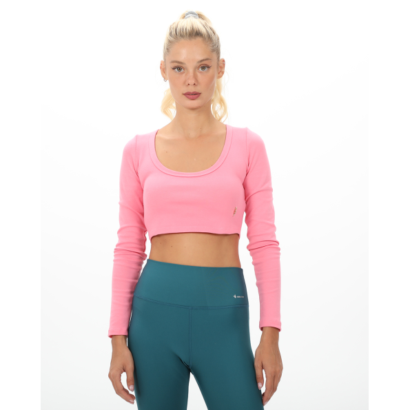 Γυναικεία cropped μπλούζα SUGARFREE 23832080 ροζ Γυναικεία cropped μπλούζα SUGARFREE 23832080 ροζ