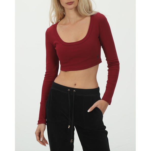 Γυναικείο cropped top SUGARFREE 23832080 μπορντό