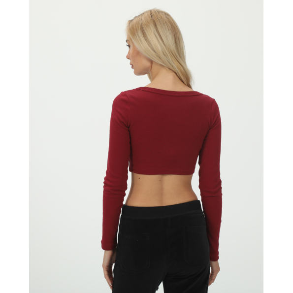 Γυναικείο cropped top SUGARFREE 23832080 μπορντό