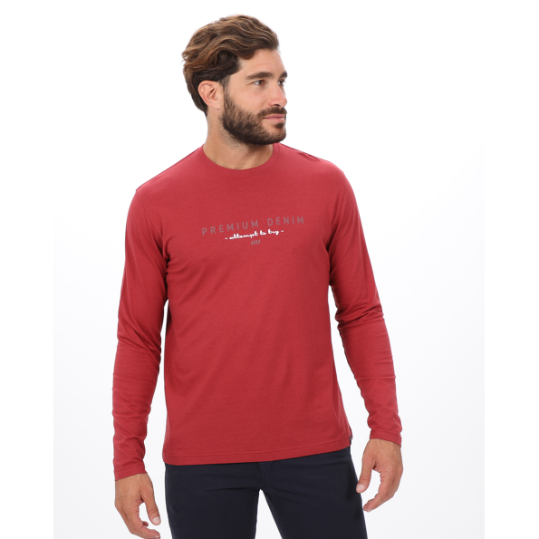 Ανδρική μακρυμάνικη μπλούζα VAN HIPSTER 72234 κόκκινη