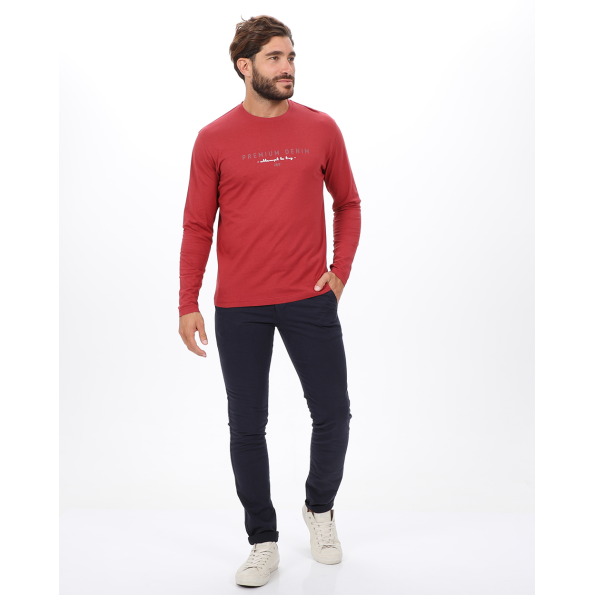 Ανδρική μακρυμάνικη μπλούζα VAN HIPSTER 72234 κόκκινη Ανδρικά