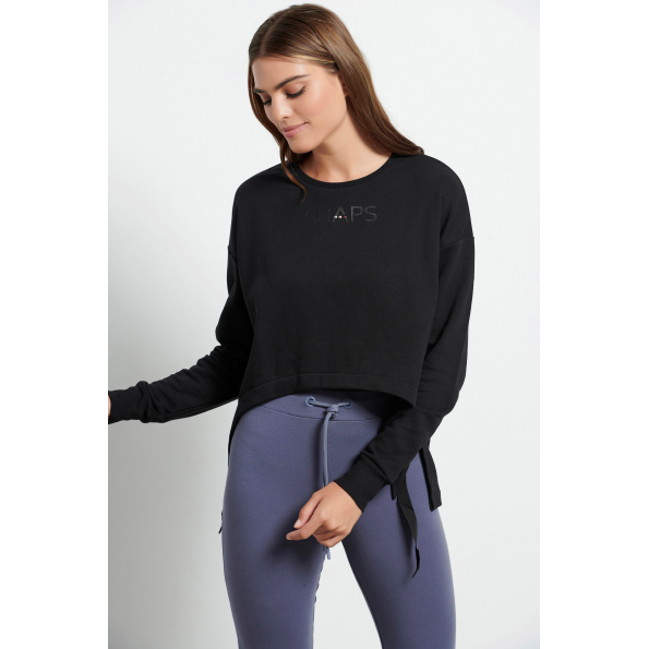Γυναικεία φούτερ μπλούζα BODYTALK 1222-902326 μαύρη