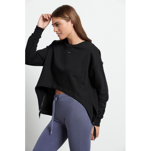 Γυναικεία φούτερ μπλούζα BODYTALK 1222-902326 μαύρη Γυναικεία