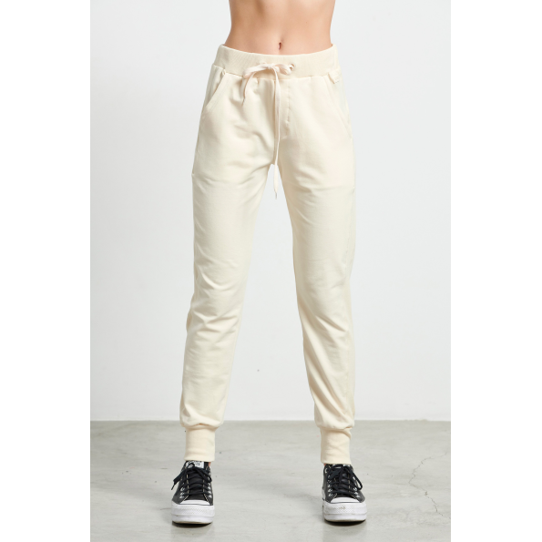 Γυναικείο παντελόνι φόρμας jogger BODYTALK 1222-902400 εκρού