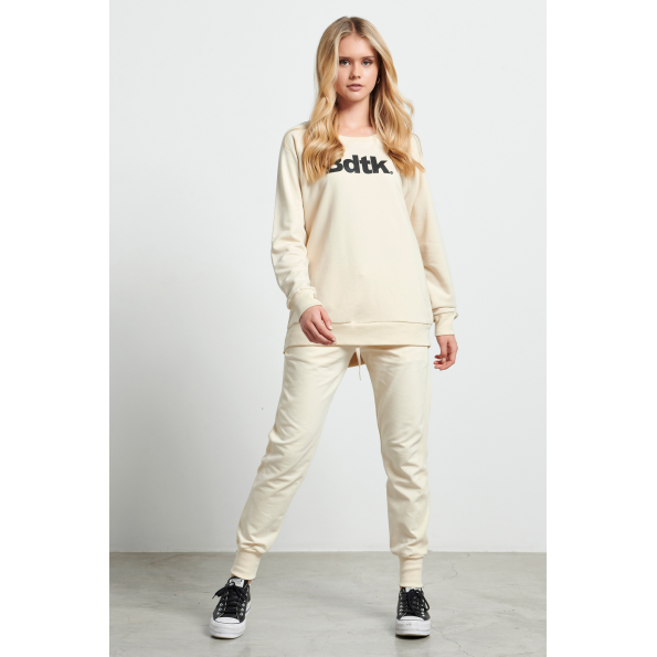 Γυναικείο παντελόνι φόρμας jogger BODYTALK 1222-902400 εκρού Γυναικεία