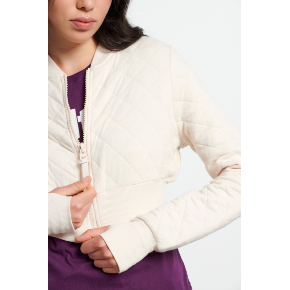 Γυναικεία φούτερ ζακέτα BODYTALK  1222-908722 λευκή