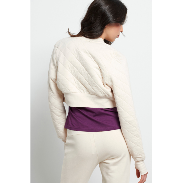 Γυναικεία φούτερ ζακέτα BODYTALK  1222-908722 λευκή Γυναικεία