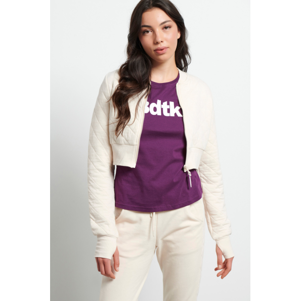 Γυναικεία φούτερ ζακέτα BODYTALK  1222-908722 λευκή Γυναικεία