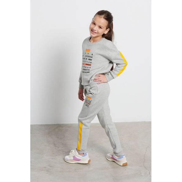 Παιδικό παντελόνι φόρμας BODYTALK 1222-704800 γκρι Παιδικά