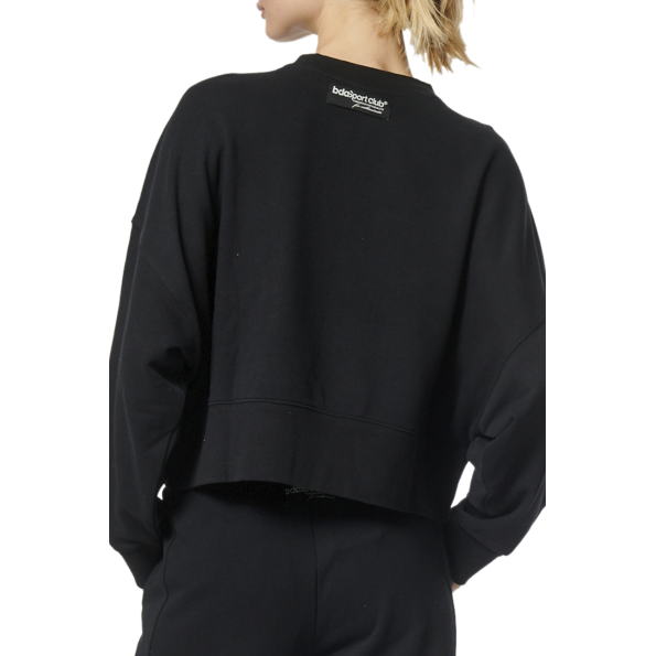 Γυναικεία oversized φούτερ μπλούζα BODY ACTION 061321-01 μαύρη Γυναικεία