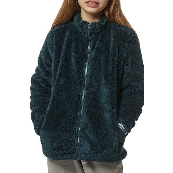 Παιδική fleece ζακέτα BODY ACTION 072303-01 πετρόλ