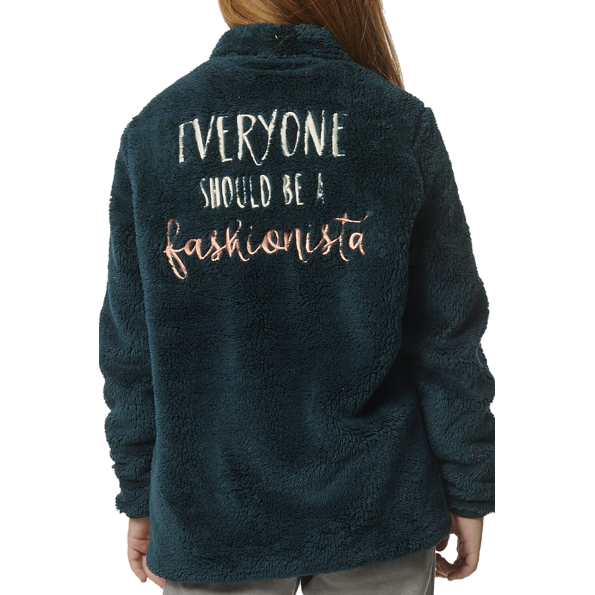 Παιδική fleece ζακέτα BODY ACTION 072303-01 πετρόλ