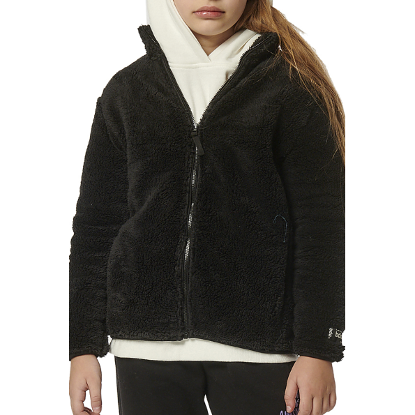 Παιδική fleece ζακέτα BODY ACTION 072303-01 μαύρη